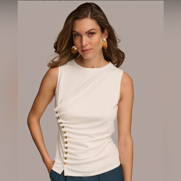 Donna Karan Tops - NWT Donna Karan Knit Top - Size M.  See pics - Beautiful!